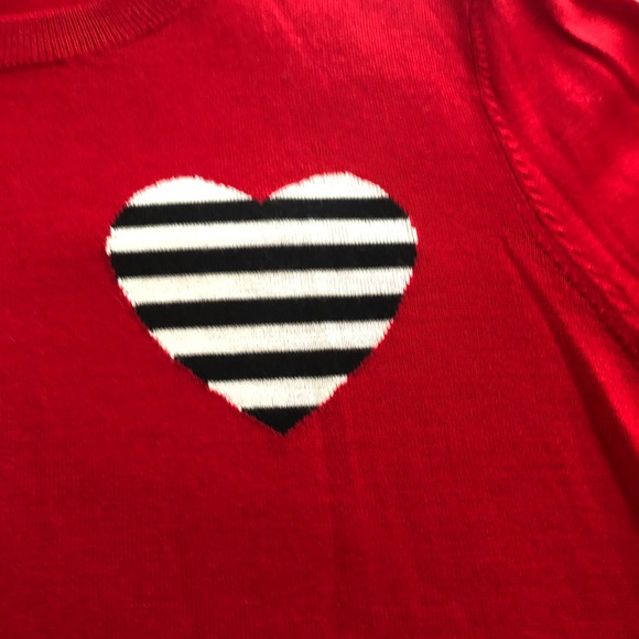 Trina Turk merino wool sweater with heart detail, size M - Picture 3 of 6